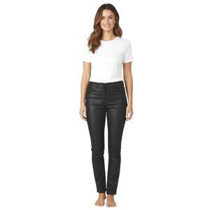 J Brand High Rise Lace up Skinny Jeans in Black Vendetta -  Size 24